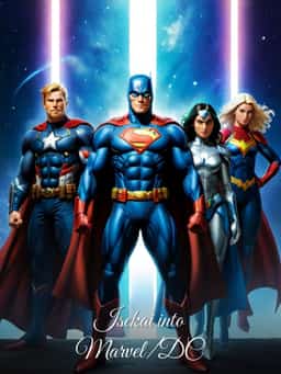 Isekai into Marvel/DC novel cover