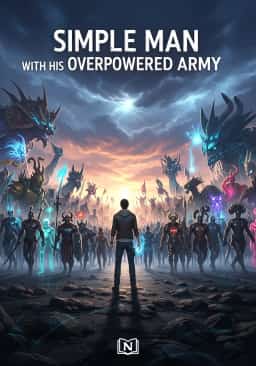Simple man with his overpowered army