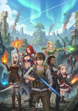 Gun-ota ga Mahou Sekai ni Tensei Shitara, Gendai Heiki de Guntai Harem o Tsukucchaimashita!? novel cover